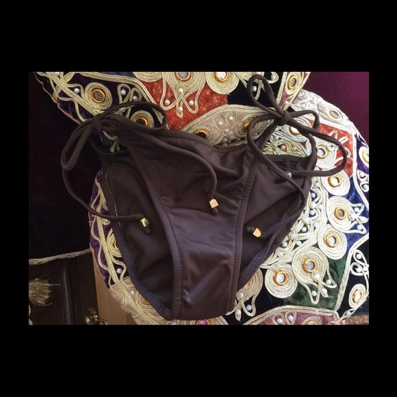 VENUS ENHANCER Bikini-TOP SZ C, String BOTTOM SZ 4 Brown - Picture 6 of 8